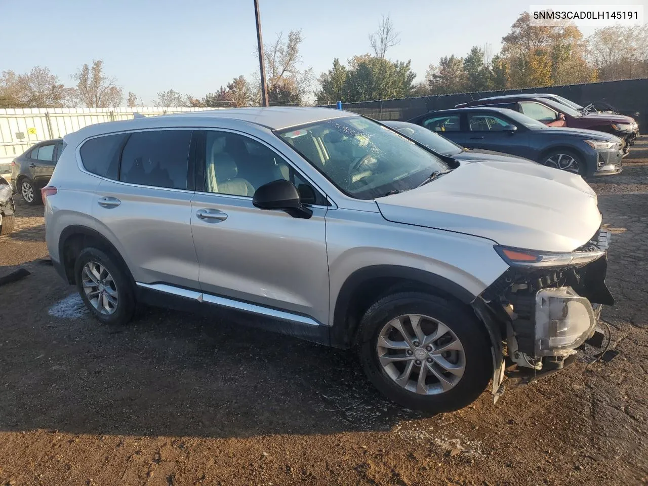 2020 Hyundai Santa Fe Sel VIN: 5NMS3CAD0LH145191 Lot: 76846424