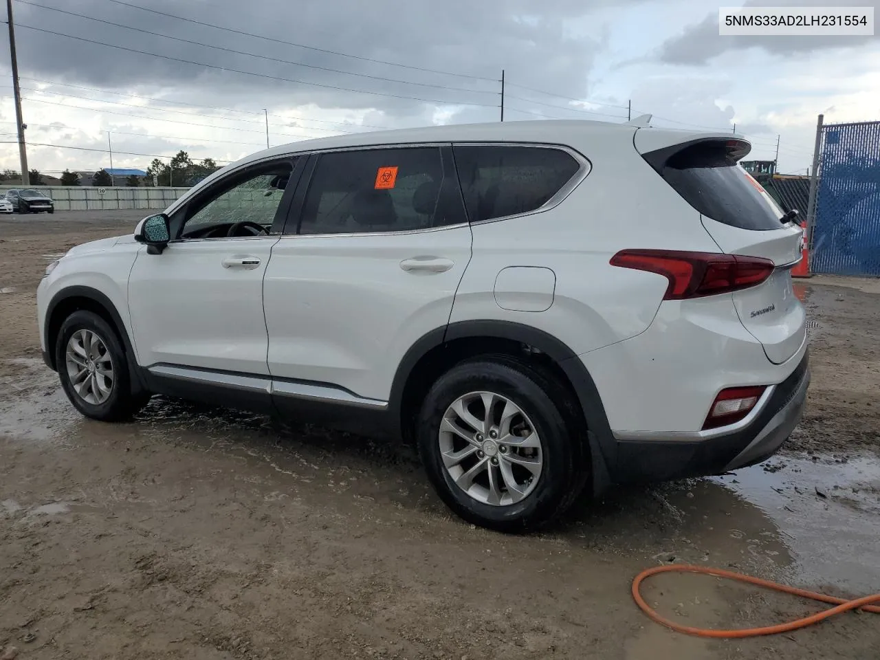 2020 Hyundai Santa Fe Sel VIN: 5NMS33AD2LH231554 Lot: 77016964