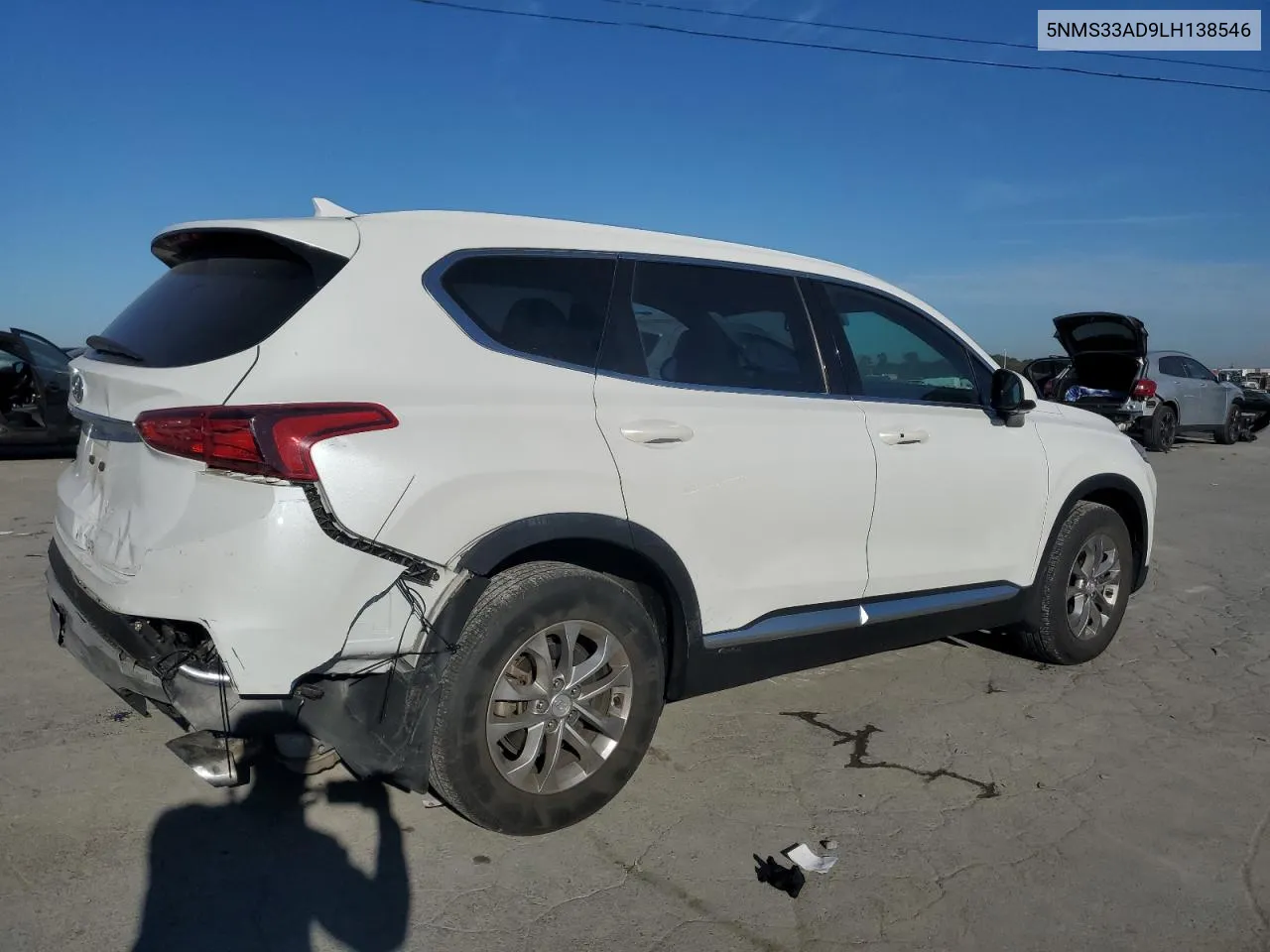 2020 Hyundai Santa Fe Sel VIN: 5NMS33AD9LH138546 Lot: 77337004