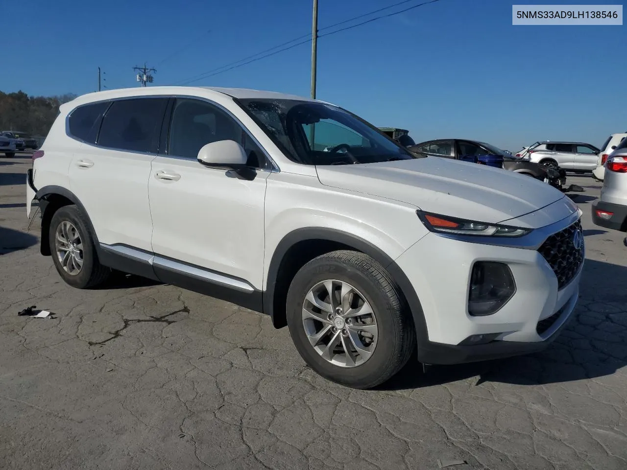 2020 Hyundai Santa Fe Sel VIN: 5NMS33AD9LH138546 Lot: 77337004