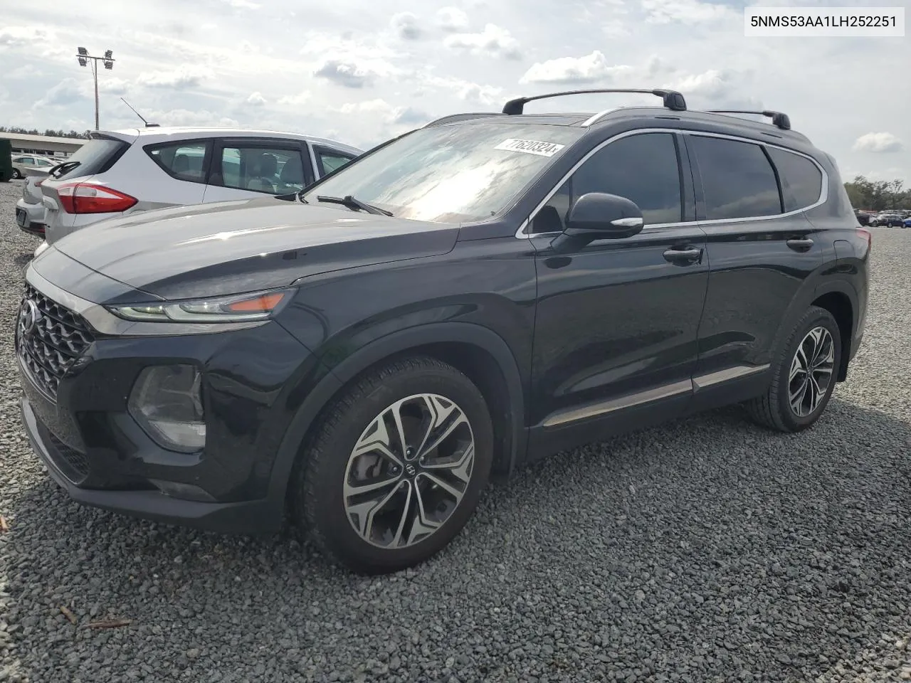 2020 Hyundai Santa Fe Limited VIN: 5NMS53AA1LH252251 Lot: 77620324