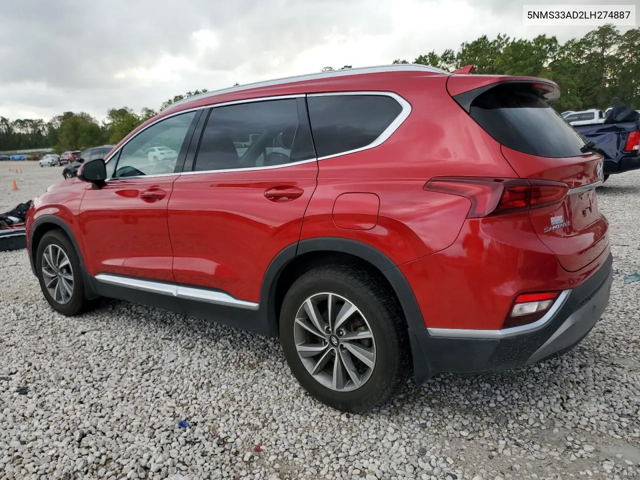 2020 Hyundai Santa Fe Sel VIN: 5NMS33AD2LH274887 Lot: 78254614