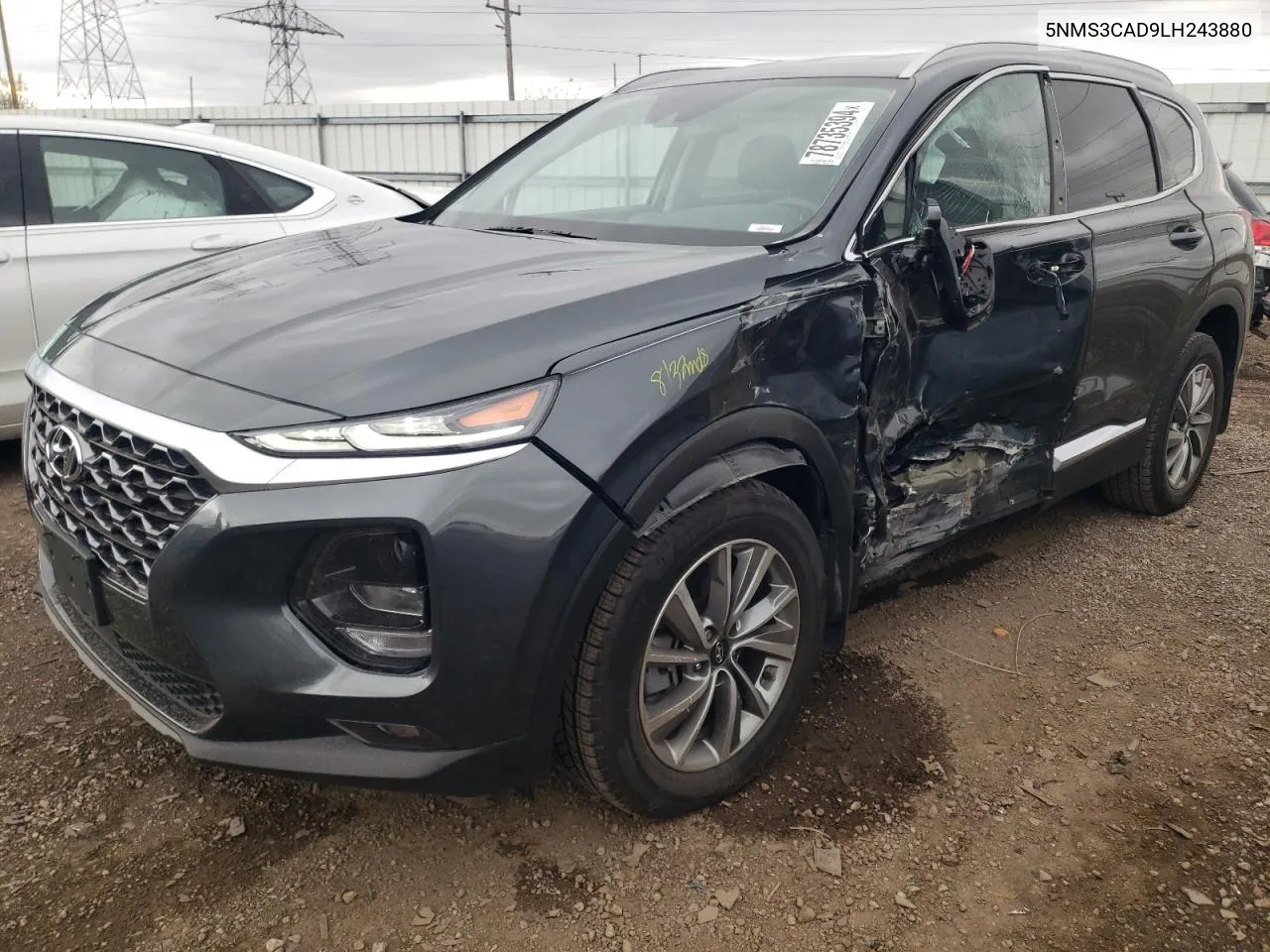 2020 Hyundai Santa Fe Sel VIN: 5NMS3CAD9LH243880 Lot: 78735394