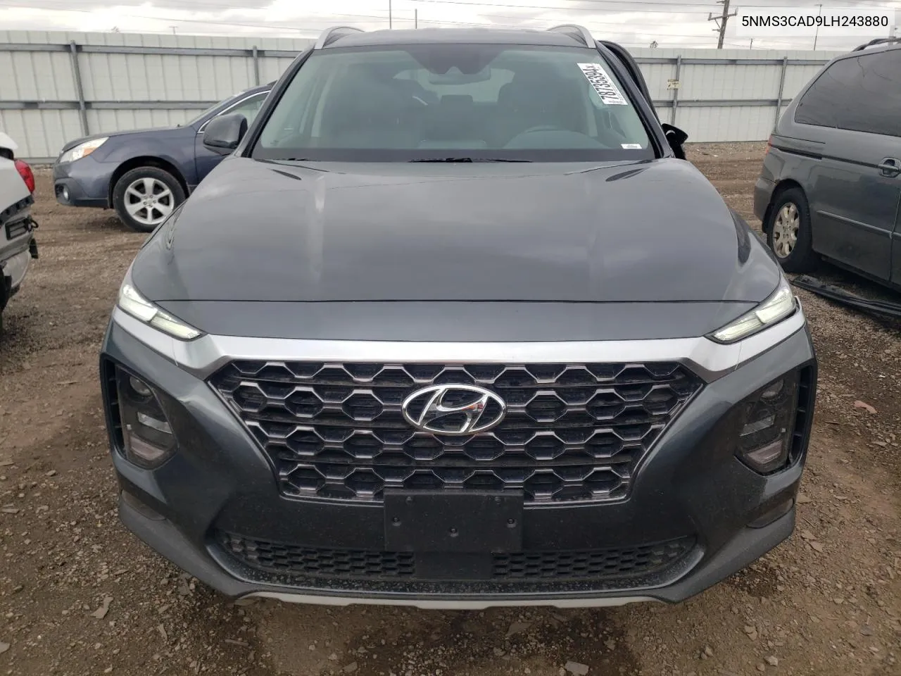 2020 Hyundai Santa Fe Sel VIN: 5NMS3CAD9LH243880 Lot: 78735394