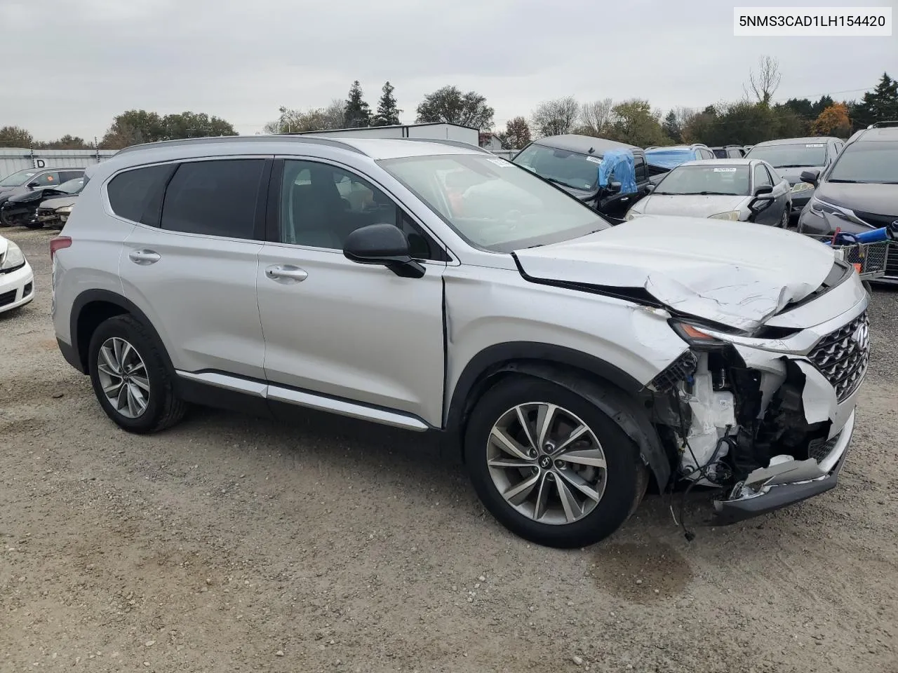 2020 Hyundai Santa Fe Sel VIN: 5NMS3CAD1LH154420 Lot: 78779034