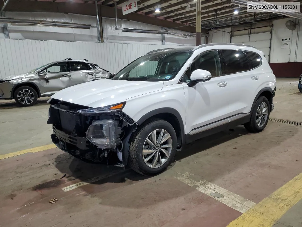 2020 Hyundai Santa Fe Sel VIN: 5NMS3CAD0LH155381 Lot: 79240654