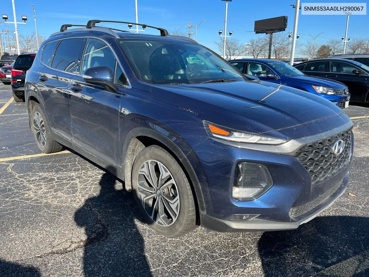 2020 Hyundai Santa Fe Limited VIN: 5NMS53AA0LH290067 Lot: 80639474