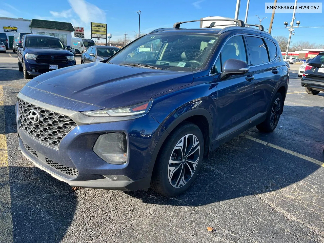 2020 Hyundai Santa Fe Limited VIN: 5NMS53AA0LH290067 Lot: 80639474