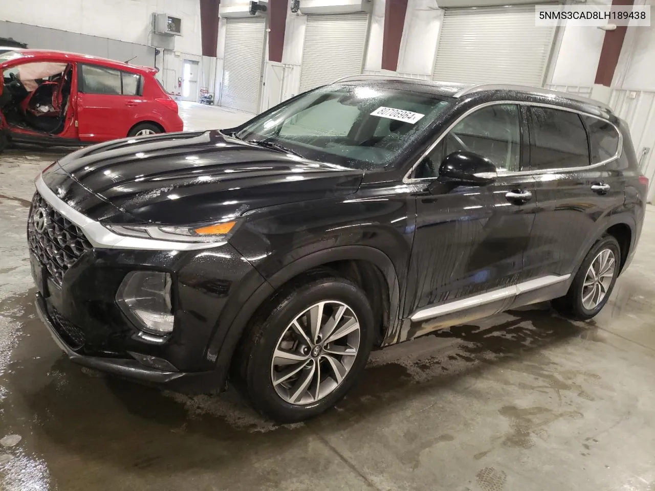 2020 Hyundai Santa Fe Sel VIN: 5NMS3CAD8LH189438 Lot: 80706964