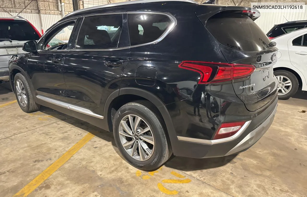 2020 Hyundai Santa Fe Sel VIN: 5NMS3CAD3LH192618 Lot: 80937824