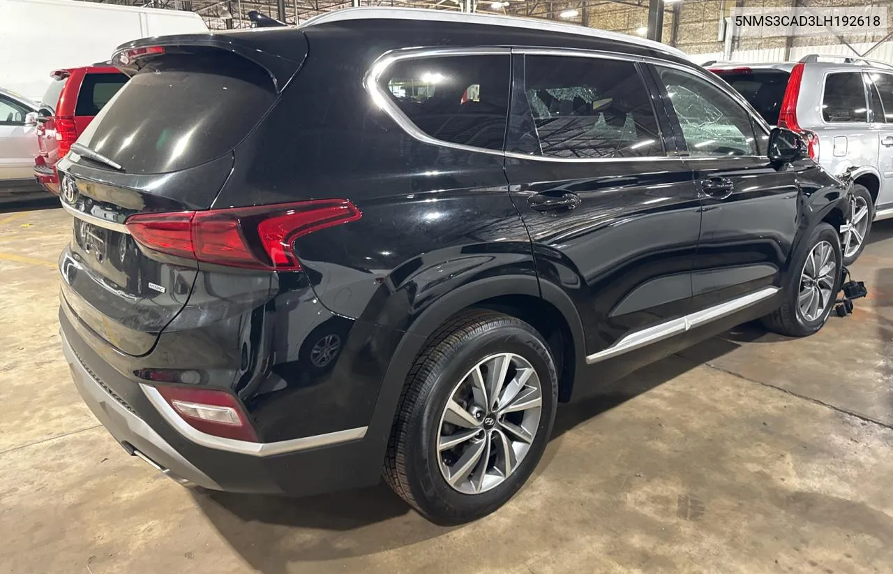 2020 Hyundai Santa Fe Sel VIN: 5NMS3CAD3LH192618 Lot: 80937824