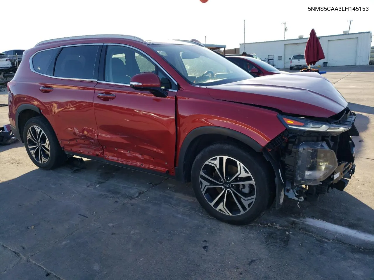 2020 Hyundai Santa Fe Limited VIN: 5NMS5CAA3LH145153 Lot: 81044404