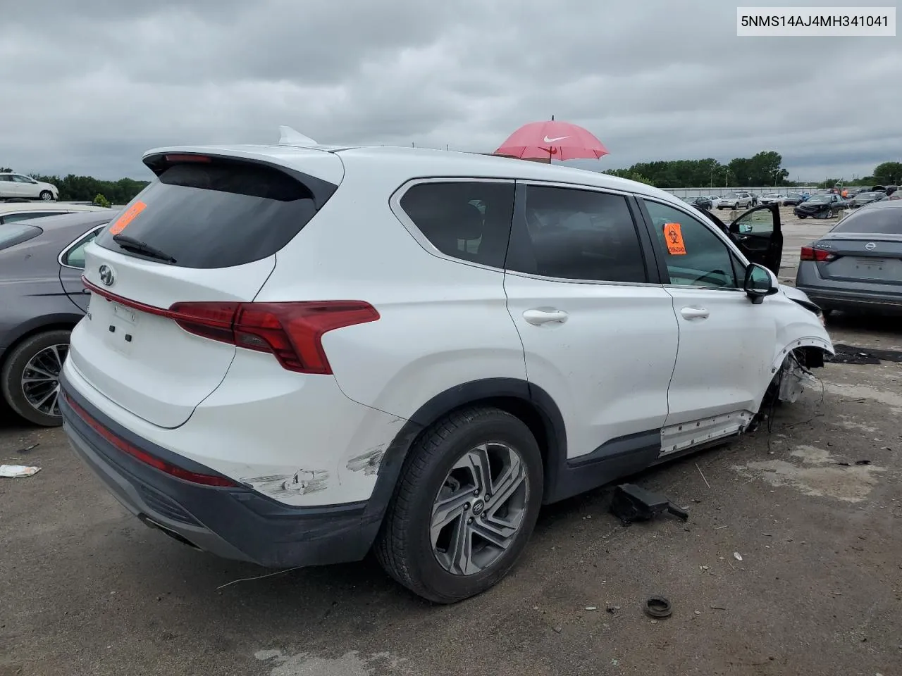 2021 Hyundai Santa Fe Se VIN: 5NMS14AJ4MH341041 Lot: 59743374