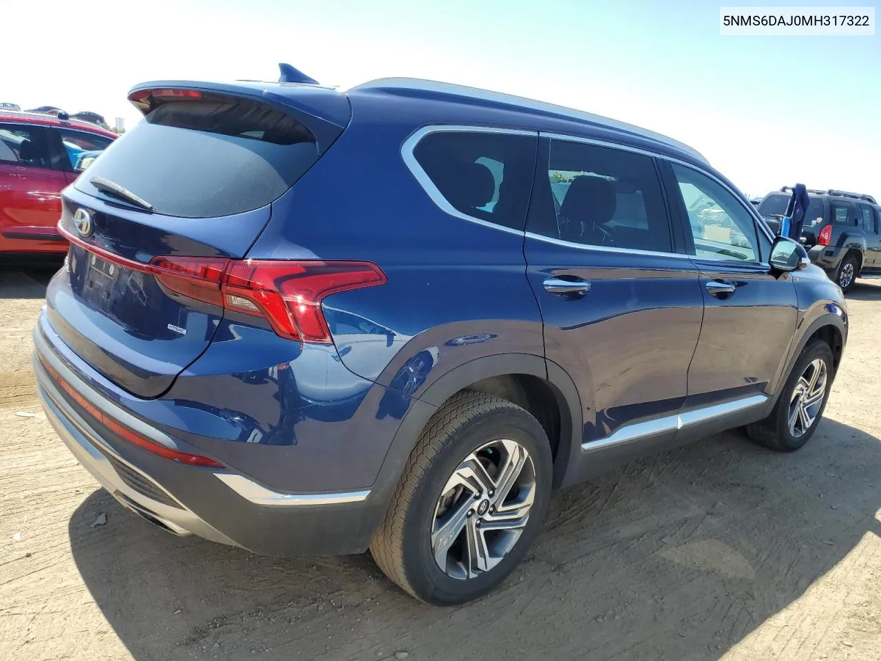 2021 Hyundai Santa Fe Sel VIN: 5NMS6DAJ0MH317322 Lot: 61207194