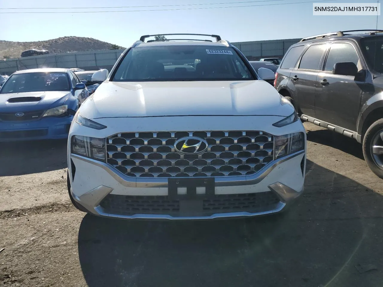 2021 Hyundai Santa Fe Sel VIN: 5NMS2DAJ1MH317731 Lot: 62323244