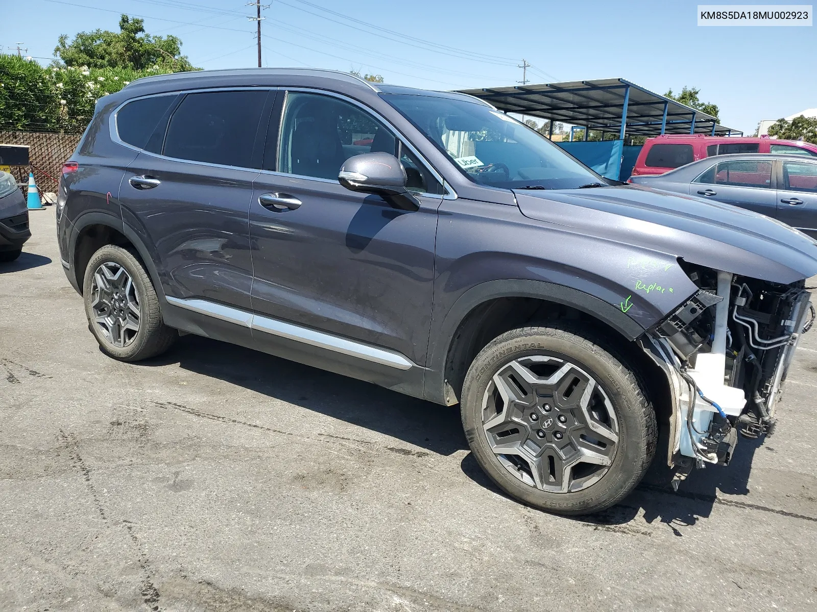 2021 Hyundai Santa Fe Limited VIN: KM8S5DA18MU002923 Lot: 64504734