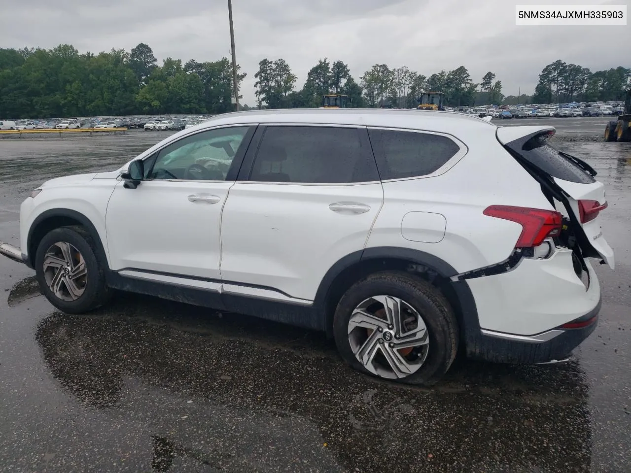 2021 Hyundai Santa Fe Sel VIN: 5NMS34AJXMH335903 Lot: 64741034