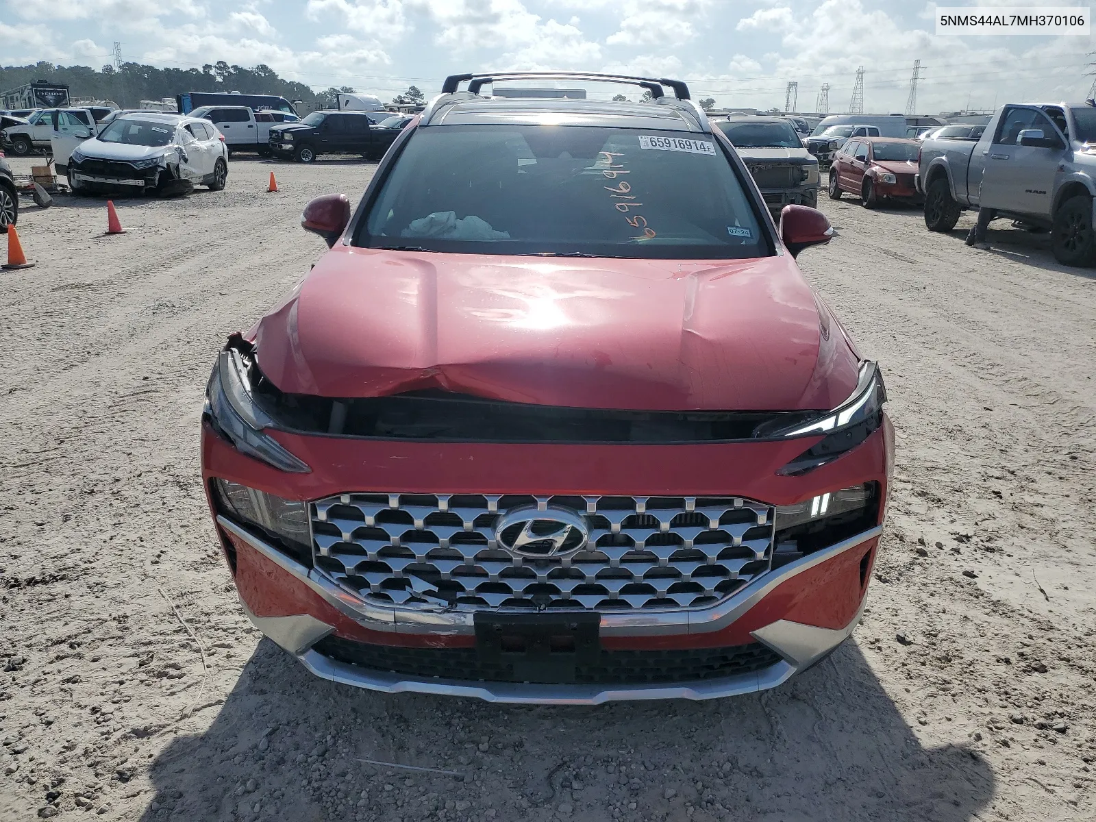 2021 Hyundai Santa Fe Limited VIN: 5NMS44AL7MH370106 Lot: 65916914