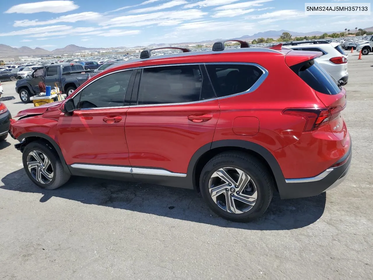 2021 Hyundai Santa Fe Sel VIN: 5NMS24AJ5MH357133 Lot: 68577354