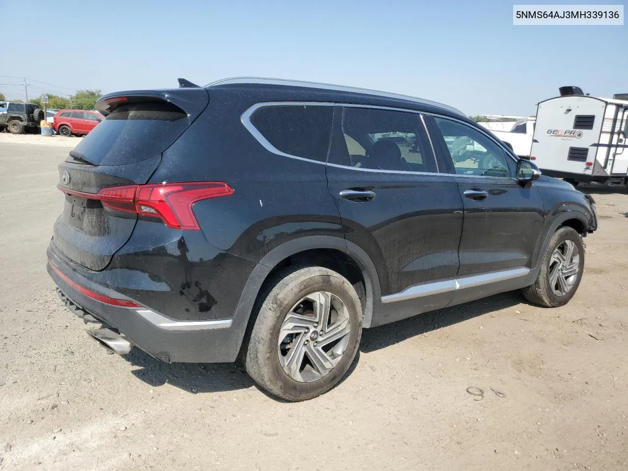 2021 Hyundai Santa Fe Sel VIN: 5NMS64AJ3MH339136 Lot: 70647934