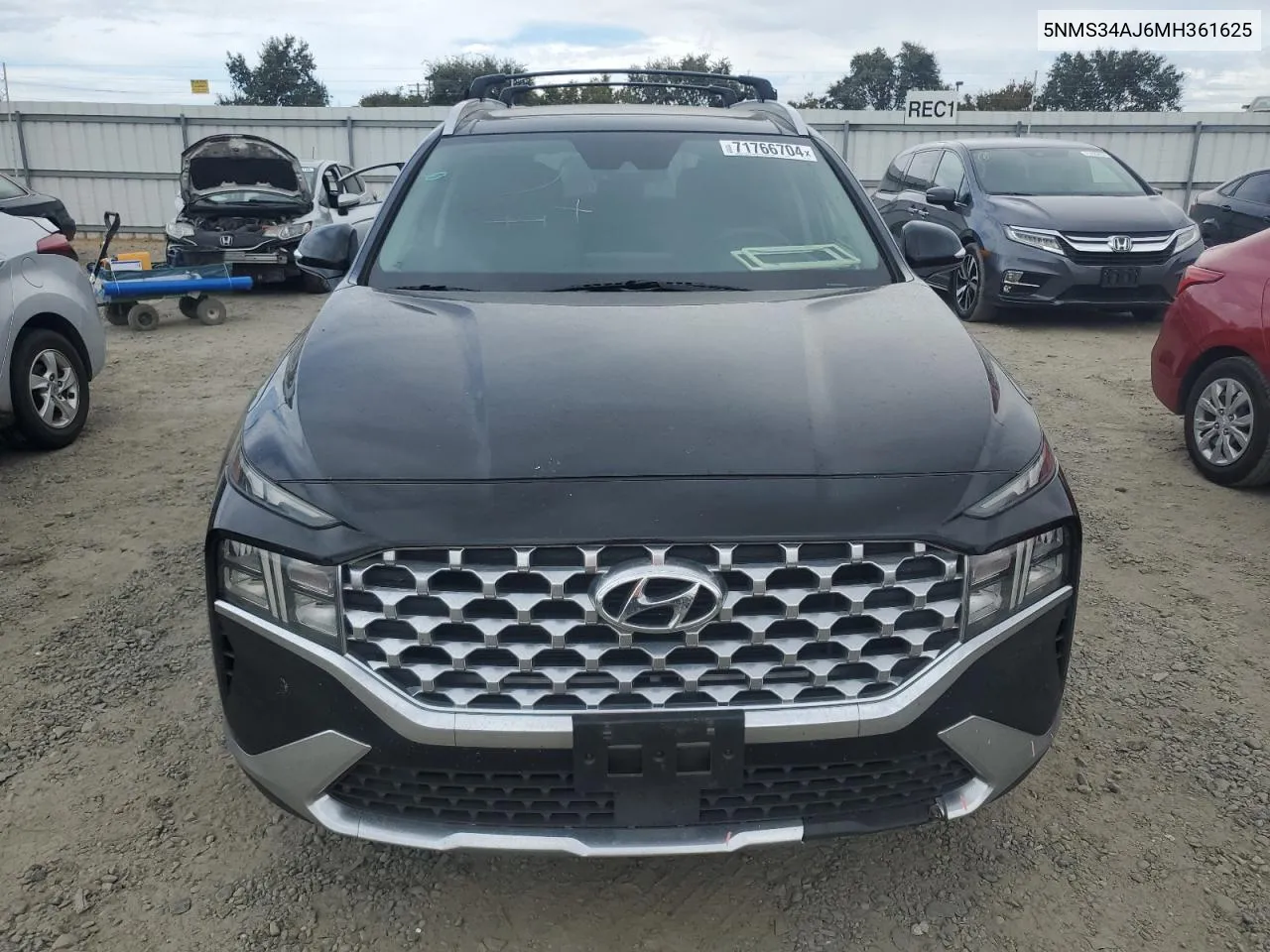 2021 Hyundai Santa Fe Sel VIN: 5NMS34AJ6MH361625 Lot: 71766704