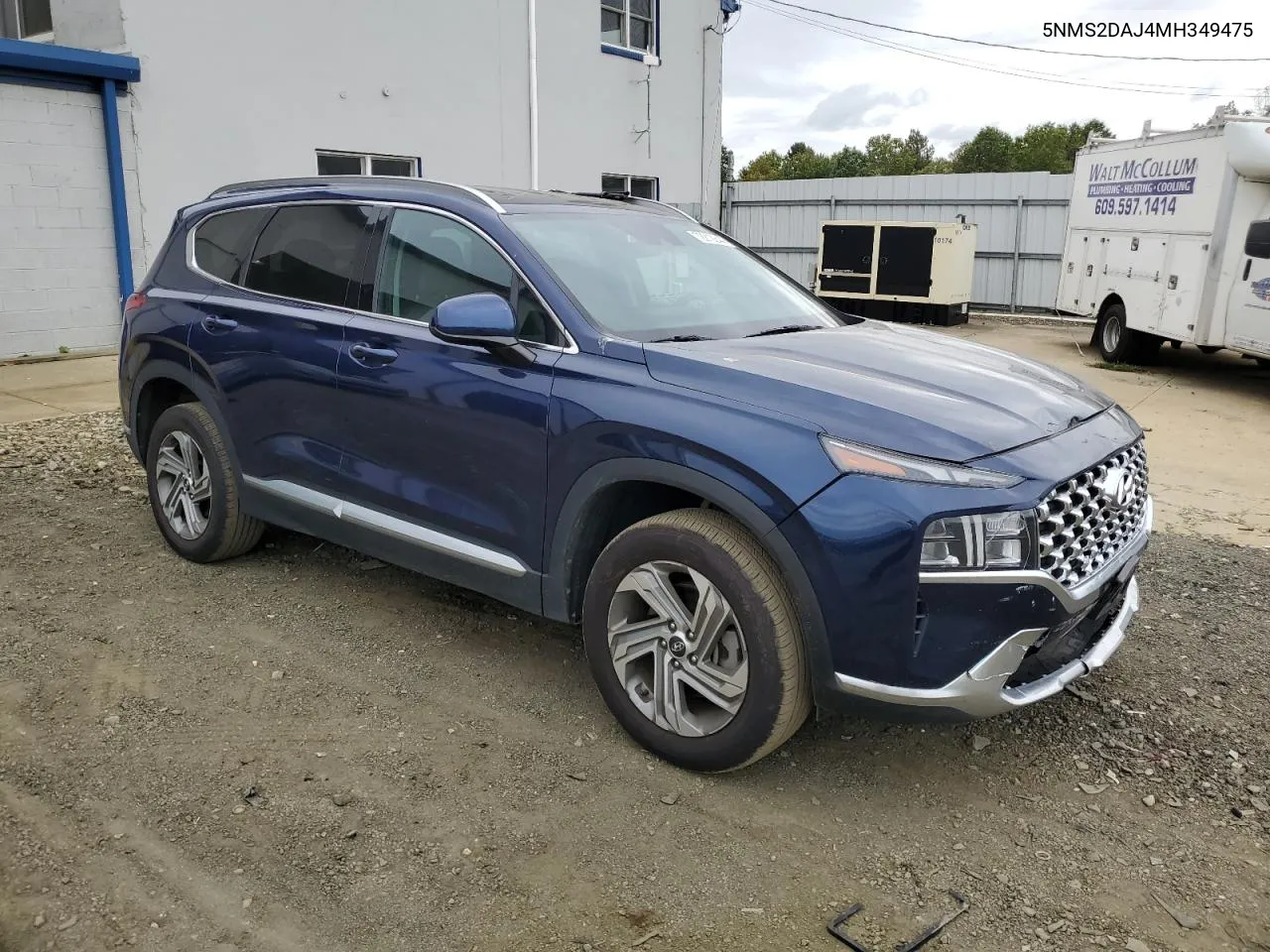 2021 Hyundai Santa Fe Sel VIN: 5NMS2DAJ4MH349475 Lot: 72212244