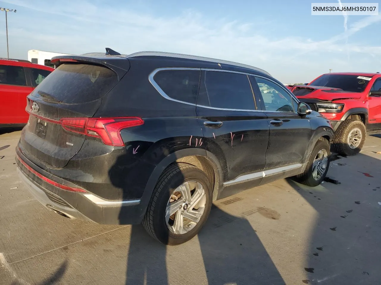 5NMS3DAJ6MH350107 2021 Hyundai Santa Fe Sel