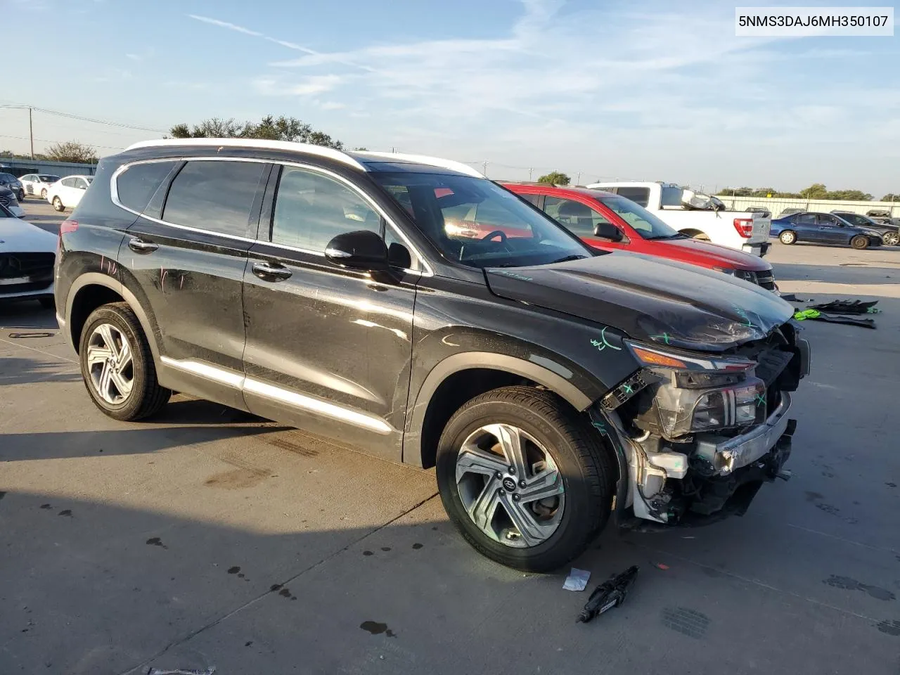 2021 Hyundai Santa Fe Sel VIN: 5NMS3DAJ6MH350107 Lot: 72738114