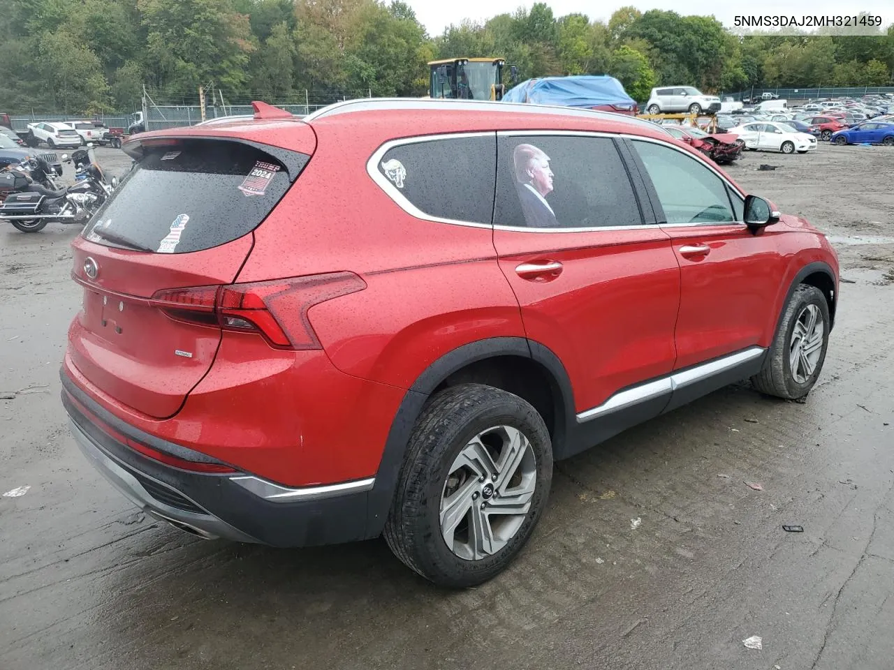 2021 Hyundai Santa Fe Sel VIN: 5NMS3DAJ2MH321459 Lot: 72933564