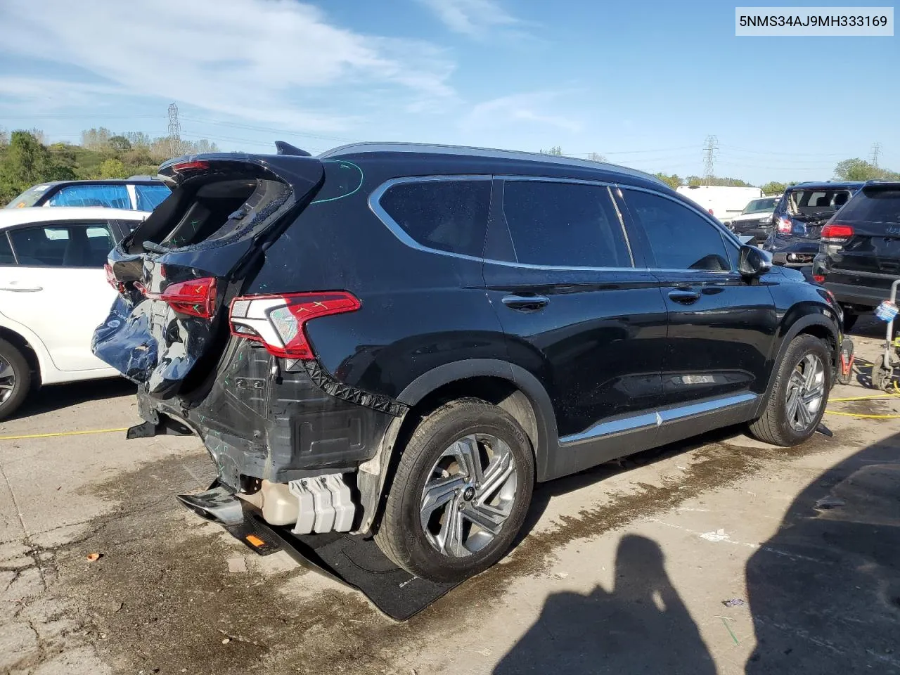 5NMS34AJ9MH333169 2021 Hyundai Santa Fe Sel