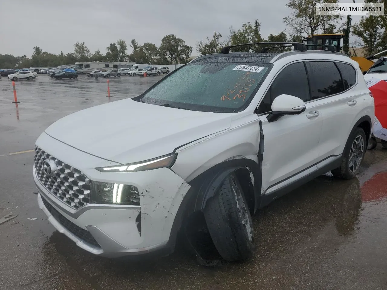 2021 Hyundai Santa Fe Limited VIN: 5NMS44AL1MH365581 Lot: 73547424