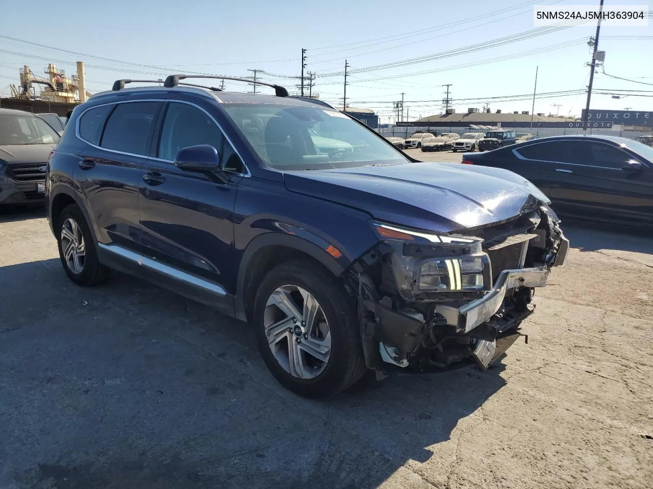 2021 Hyundai Santa Fe Sel VIN: 5NMS24AJ5MH363904 Lot: 73813164