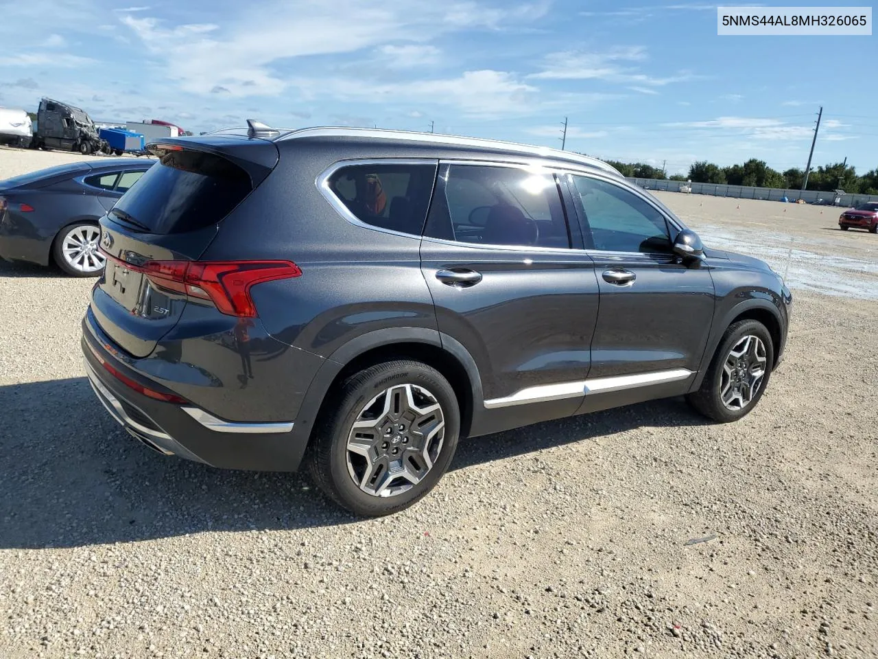 2021 Hyundai Santa Fe Limited VIN: 5NMS44AL8MH326065 Lot: 73831734