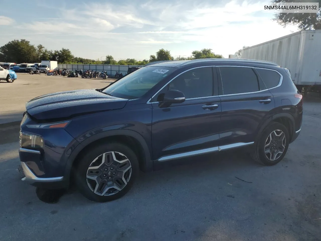 2021 Hyundai Santa Fe Limited VIN: 5NMS44AL6MH319132 Lot: 73947644