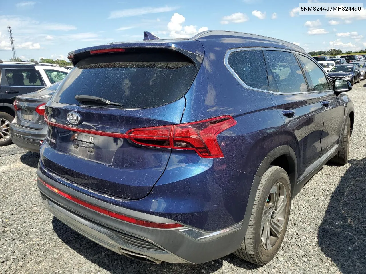 2021 Hyundai Santa Fe Sel VIN: 5NMS24AJ7MH324490 Lot: 74044744