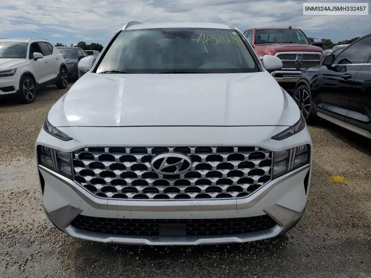 2021 Hyundai Santa Fe Sel VIN: 5NMS24AJ5MH332457 Lot: 74380644