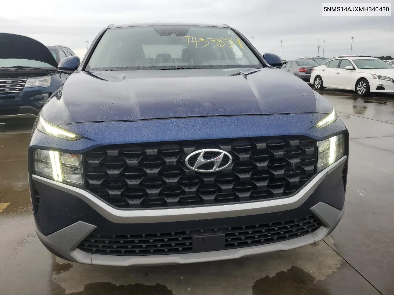 2021 Hyundai Santa Fe Se VIN: 5NMS14AJXMH340430 Lot: 74538954