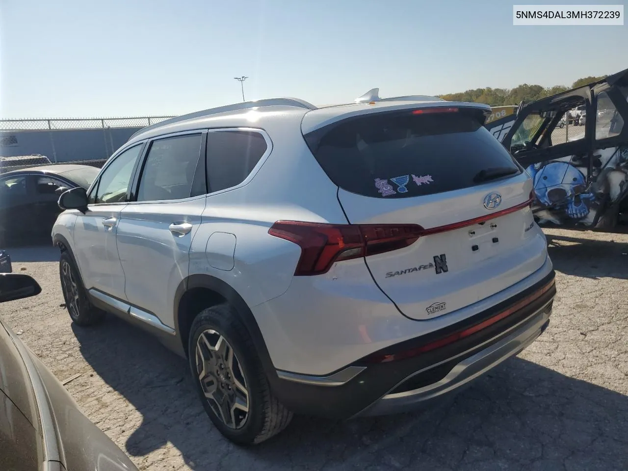 2021 Hyundai Santa Fe Limited VIN: 5NMS4DAL3MH372239 Lot: 75393994