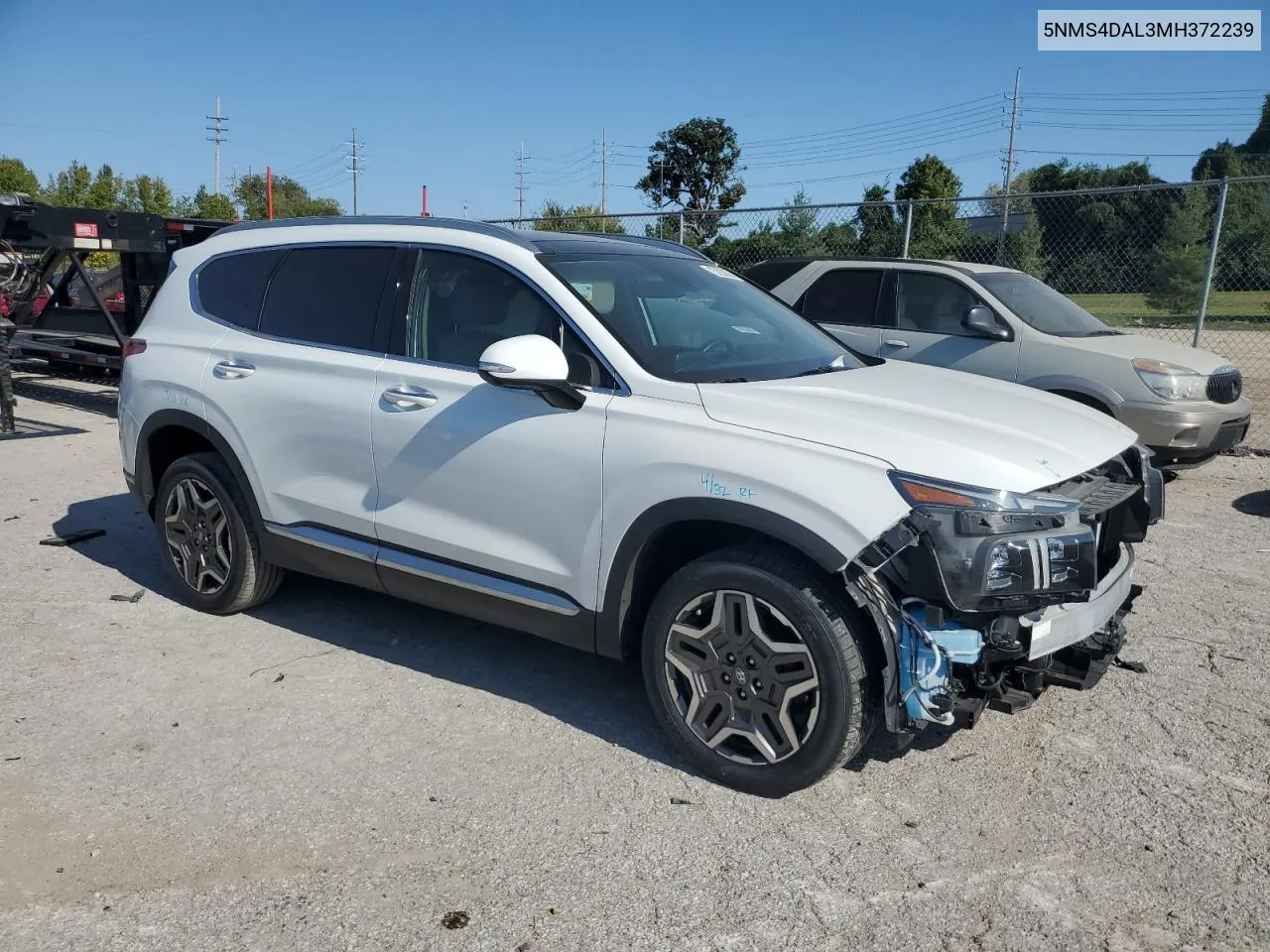 2021 Hyundai Santa Fe Limited VIN: 5NMS4DAL3MH372239 Lot: 75393994