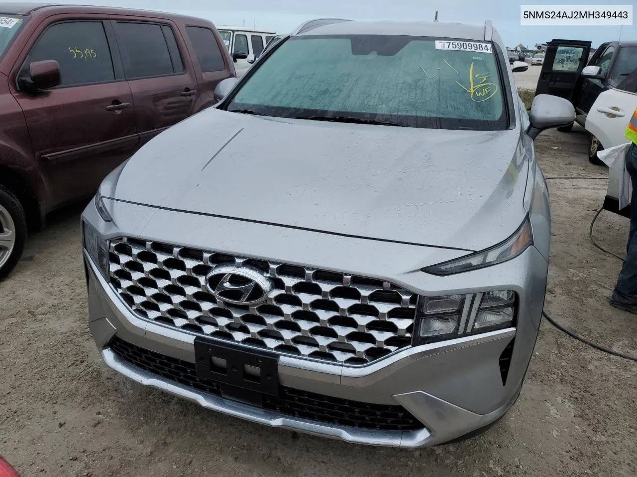 2021 Hyundai Santa Fe Sel VIN: 5NMS24AJ2MH349443 Lot: 75909984