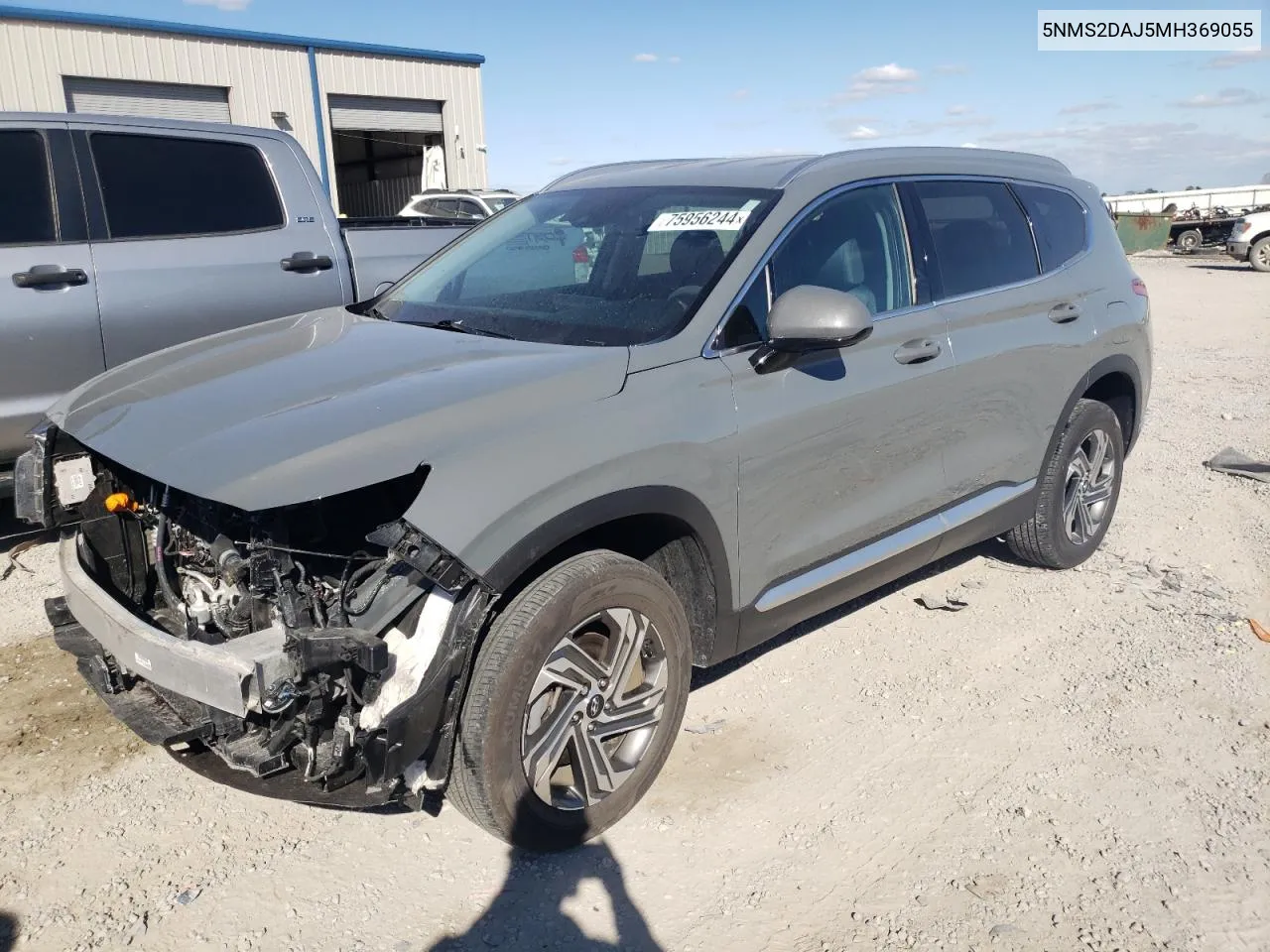 2021 Hyundai Santa Fe Sel VIN: 5NMS2DAJ5MH369055 Lot: 75956244