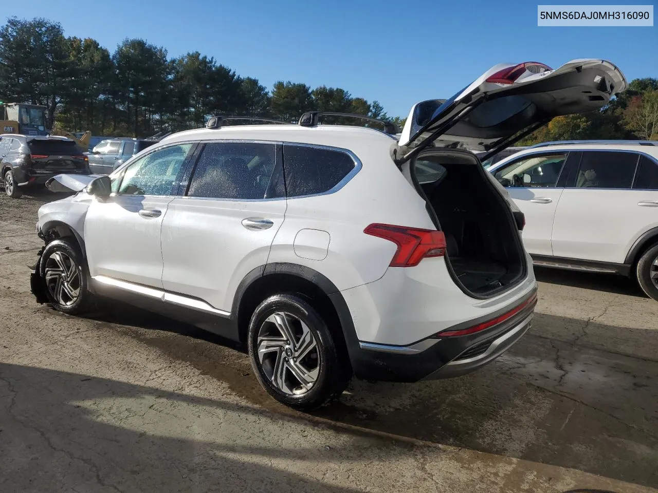 5NMS6DAJ0MH316090 2021 Hyundai Santa Fe Sel