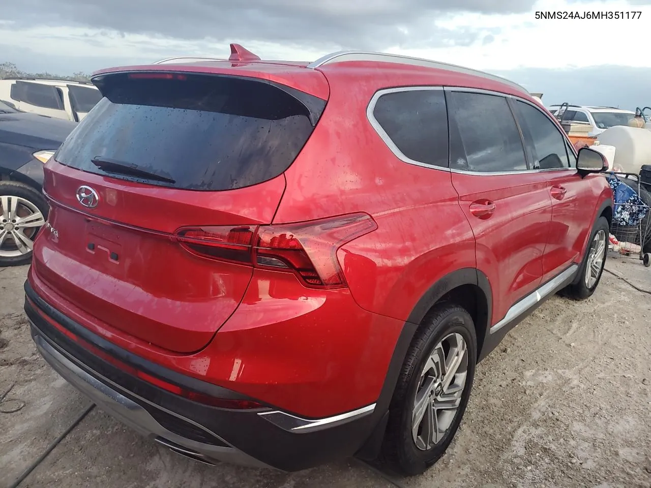 2021 Hyundai Santa Fe Sel VIN: 5NMS24AJ6MH351177 Lot: 76379104