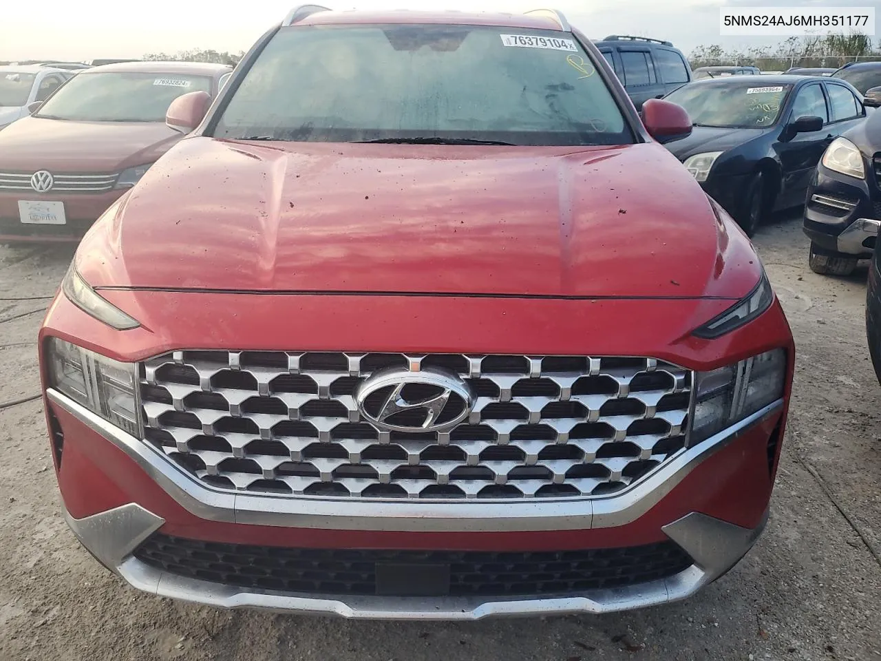 2021 Hyundai Santa Fe Sel VIN: 5NMS24AJ6MH351177 Lot: 76379104