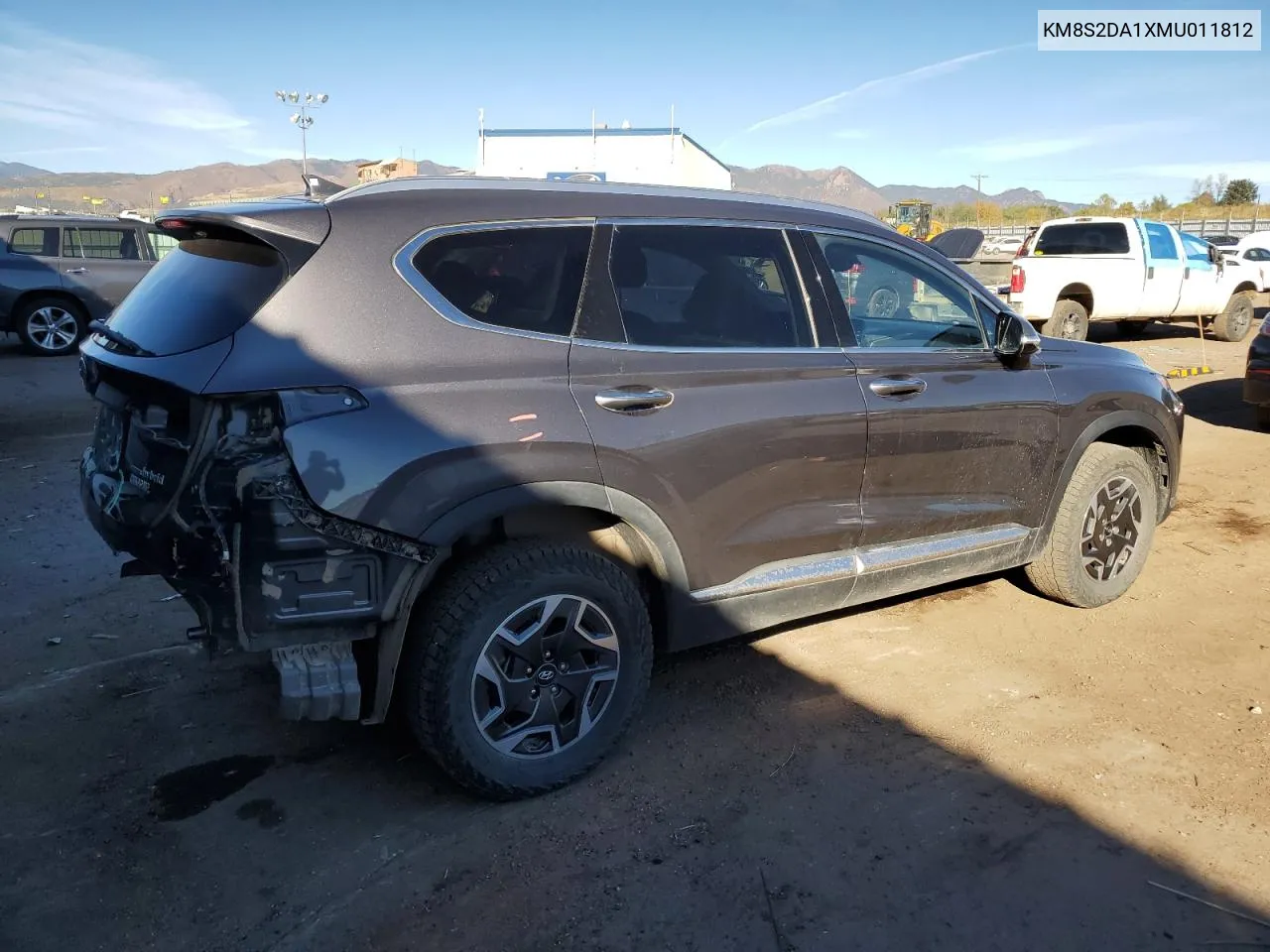 2021 Hyundai Santa Fe Blue VIN: KM8S2DA1XMU011812 Lot: 76833204