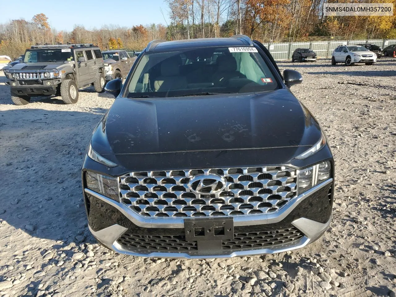 2021 Hyundai Santa Fe Limited VIN: 5NMS4DAL0MH357200 Lot: 77616994