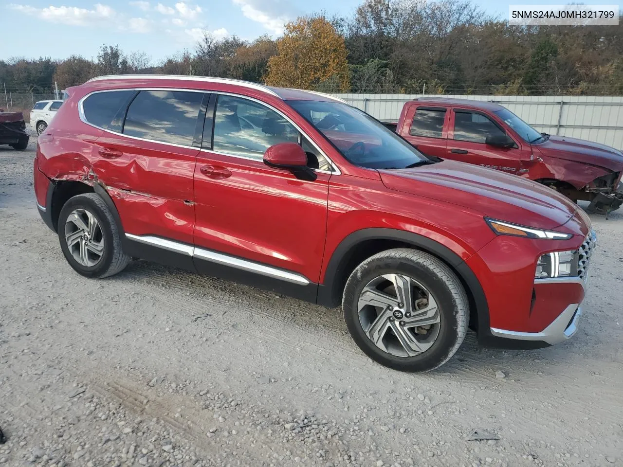 2021 Hyundai Santa Fe Sel VIN: 5NMS24AJ0MH321799 Lot: 77806174