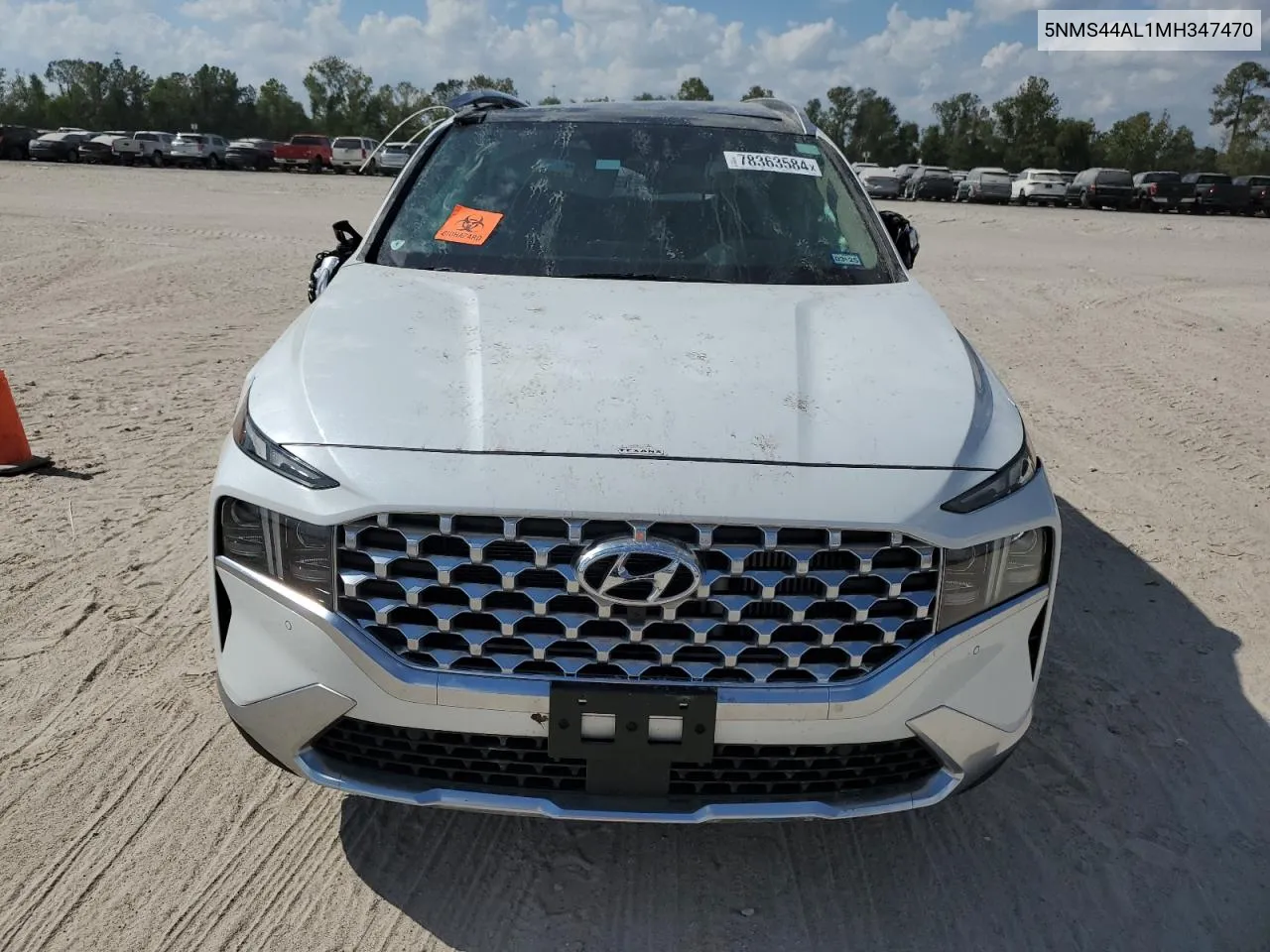 2021 Hyundai Santa Fe Limited VIN: 5NMS44AL1MH347470 Lot: 78363584