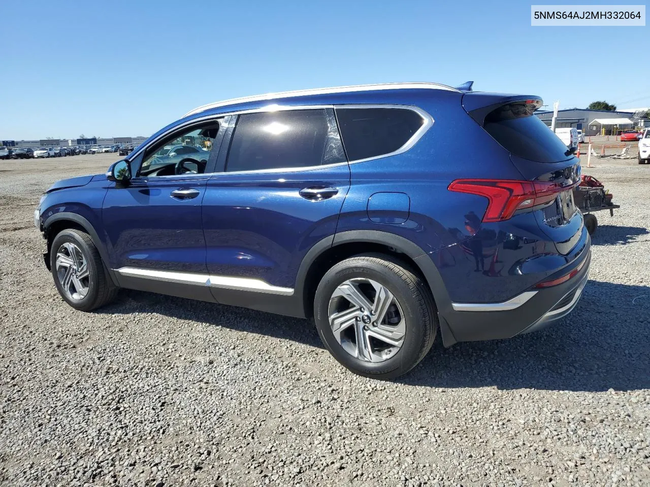 2021 Hyundai Santa Fe Sel VIN: 5NMS64AJ2MH332064 Lot: 79032794