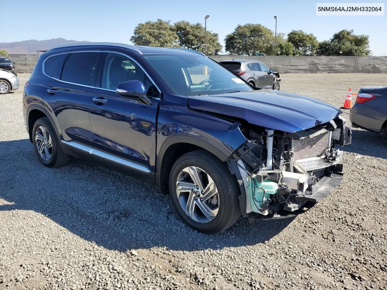 2021 Hyundai Santa Fe Sel VIN: 5NMS64AJ2MH332064 Lot: 79032794